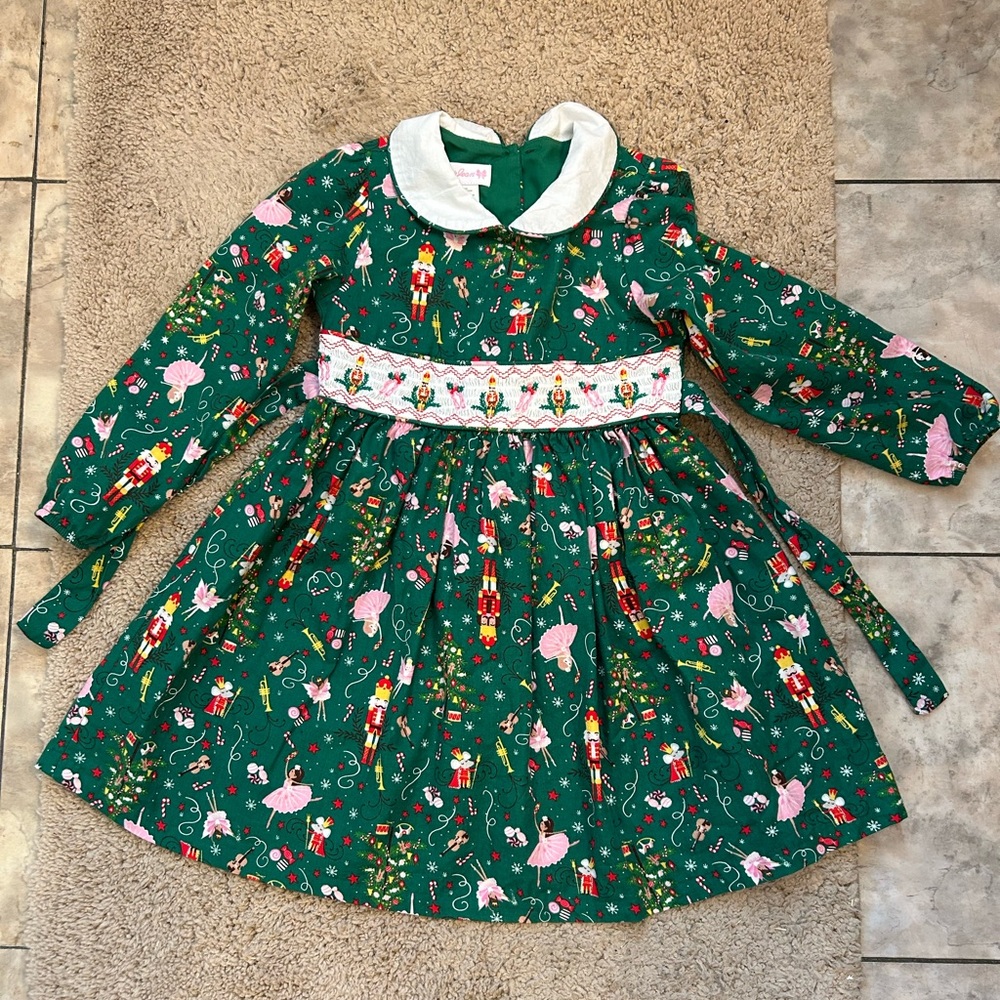 Bonnie Jean - Toddler Girl Nutcracker Smocked Dress
